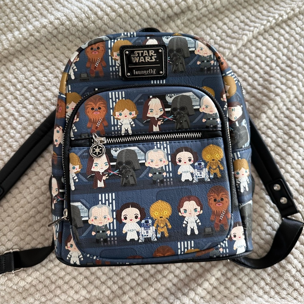 Loungefly Star Wars Chibi Battle Station Lineup Mini Backpack